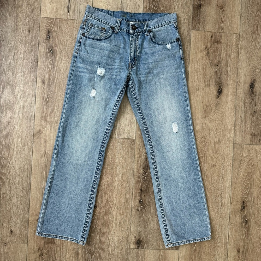 NWOT Y2K Vntg Men’s Distressed Jeans 32x32 100% Cotton